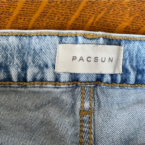 PacSun Women’s Distressed Light Wash 90s Stretch Straight Leg Denim NWOT Size 30 - Picture 12 of 16